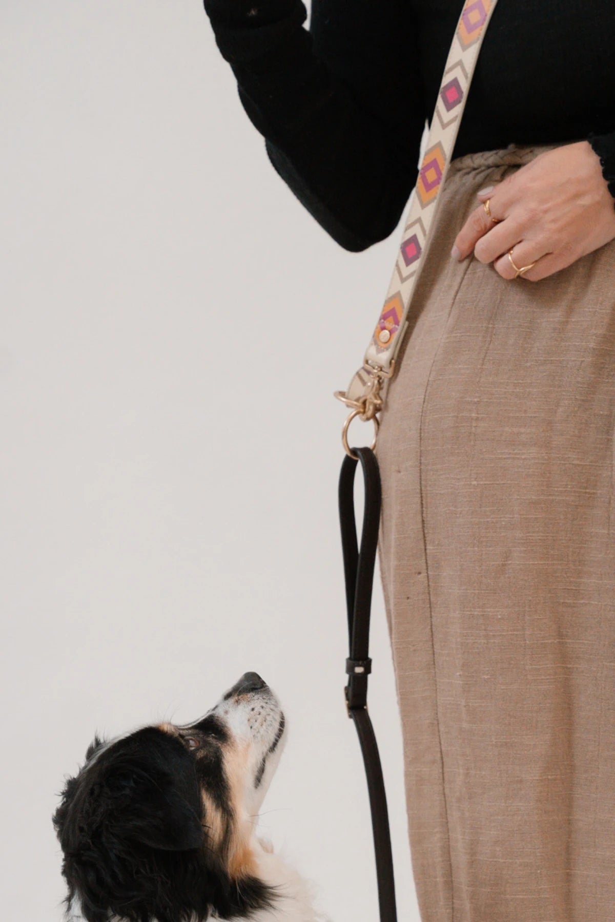 Handsfree Hundeleine aus veganem Leder - Scaramouche